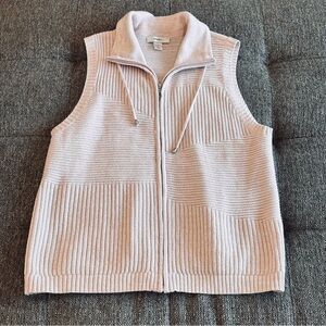 CJ Banks Women’s Sleeveless Vest Pink Zipper Front SZ 1X